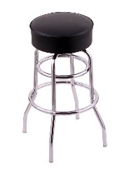 swivel metal bar, counter stool,  chrome, w/4" thick seat; 25" or 30"