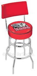 metal swivel seat baar stool with college, nhl or military logo