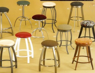 metal swivel seat bar stools without back