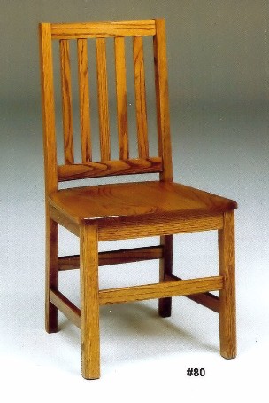solid oak mission chair