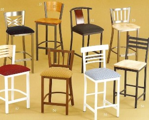 Fixed seat  bar stools and chairs