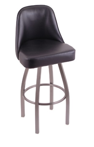 Grizzly swivel sea bar, counterstool, metal base, black vinyl, 25, 30 or 36" high seat