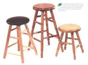 oak or maple swivel seat HD bar stools